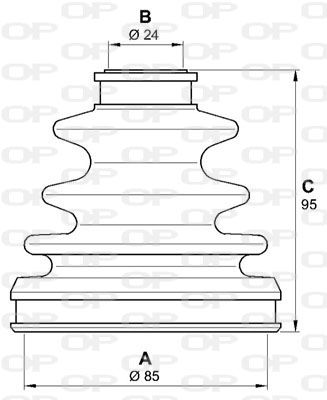 OPEN PARTS Комплект пылника, приводной вал SJK7119.00